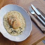 Purple Sprouting Broccoli and Lemon Orzo