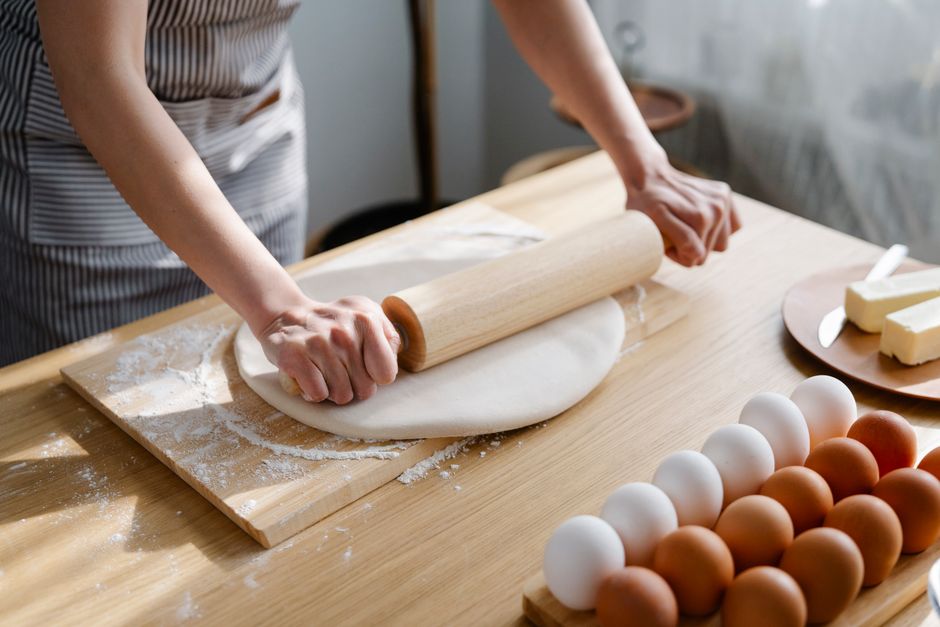 Rolling out shortcrust pastry for pasties