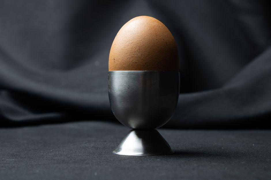 Soft-boiled egg in an egg cup